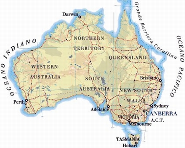 mappa Australia