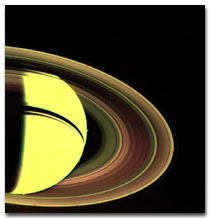View of Saturn's rings